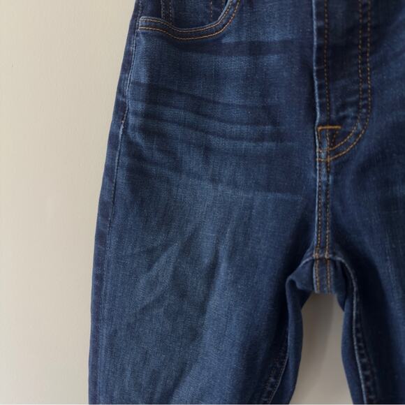7 For All Mankind Jen7 Ankle Skinny Jeans raw hem dark Wash zip button pockets 4 - Picture 3 of 14